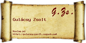 Gulácsy Zsolt névjegykártya